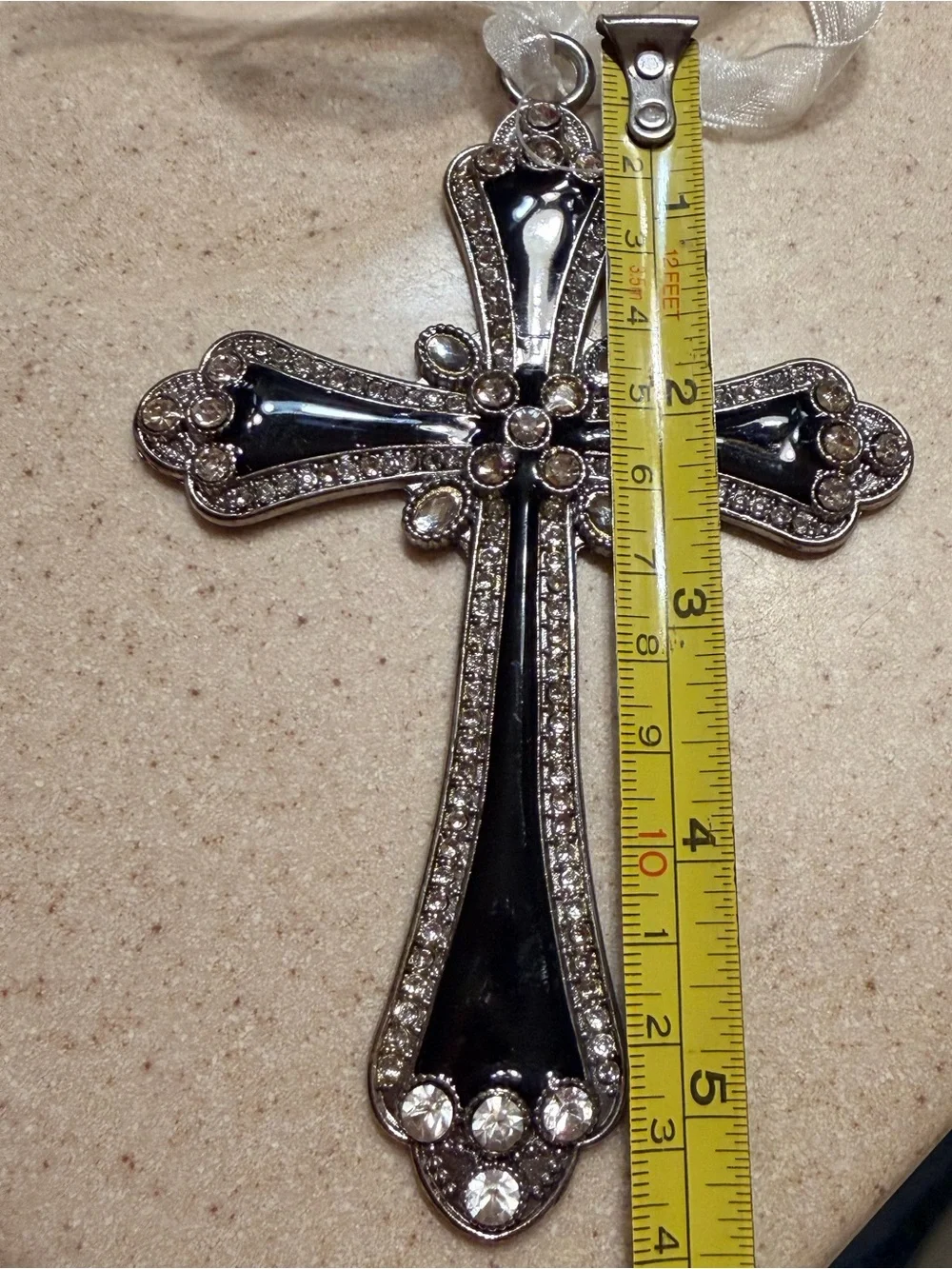Source Unknown Black Jeweled Cross‎ Wall Accent